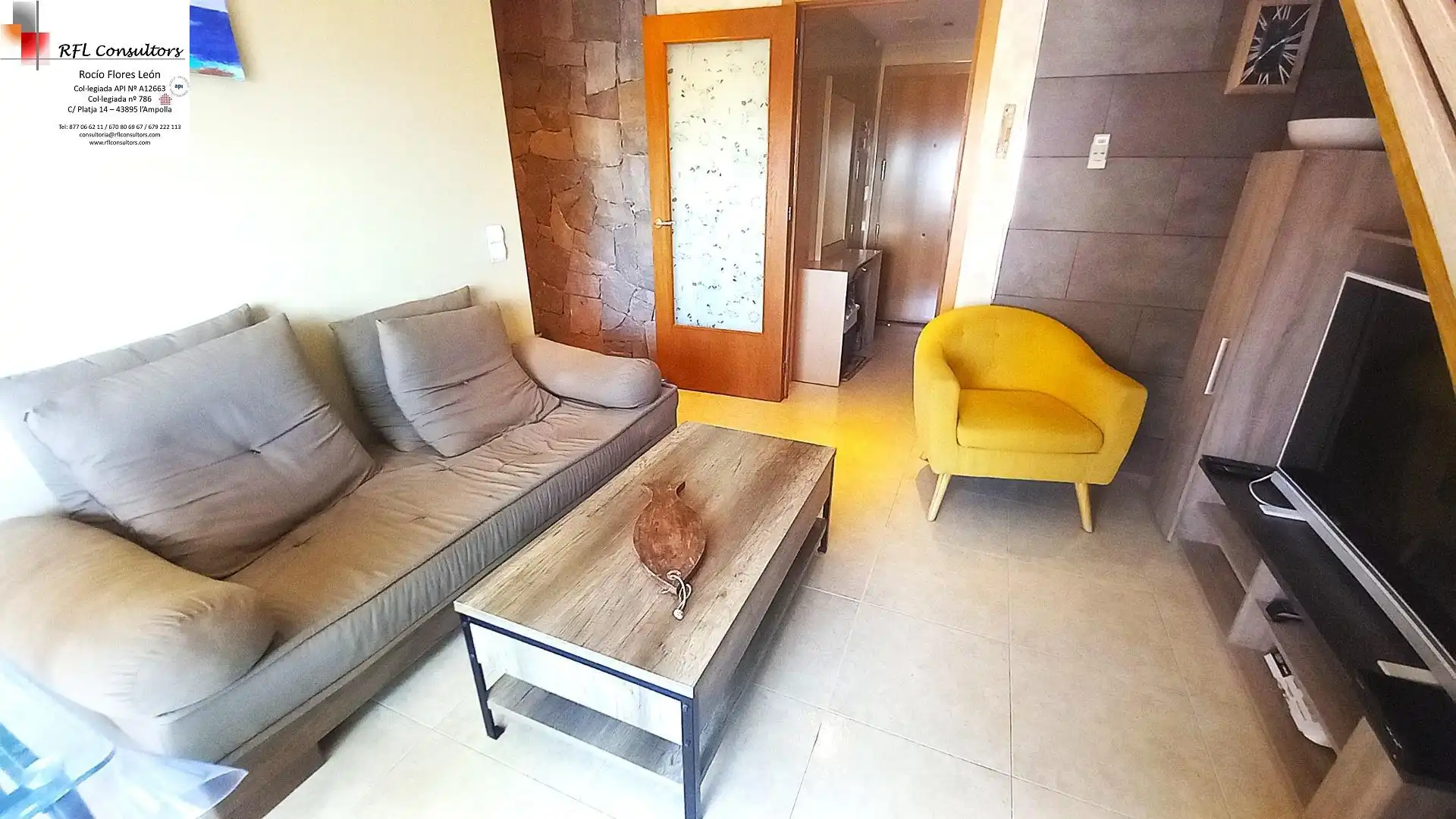 Sala d'estar de Àtic en venda en L'Ampolla amb Aire condicionat, Terrassa i Traster