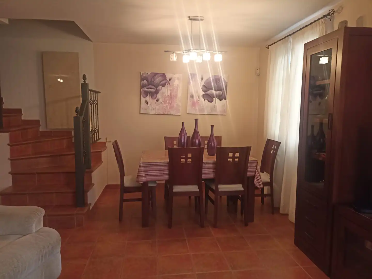 Esszimmer von Maisonette zum Verkauf in Santa Úrsula mit Privatgarten, Möbliert und Ofen