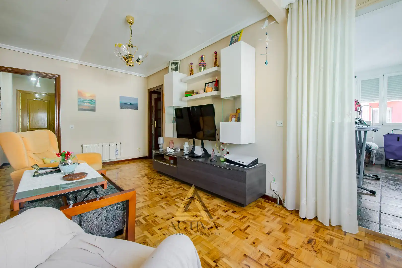 Living room of Flat for sale in Fuenlabrada  with Air Conditioner, Terrace and Furnished