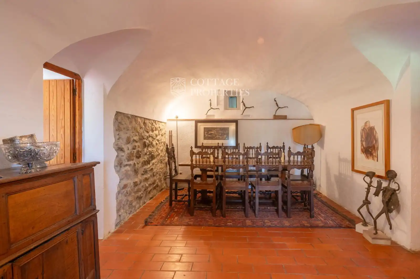 Comedor de Finca rústica en venta en Maià de Montcal con Calefacción y Piscina