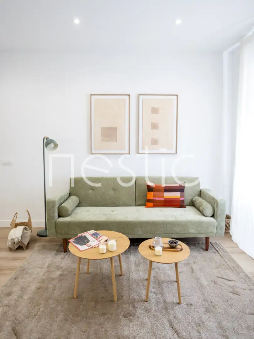 Sala d'estar de Apartament de lloguer en Madrid amb Aire condicionat, Calefacció i Moblat