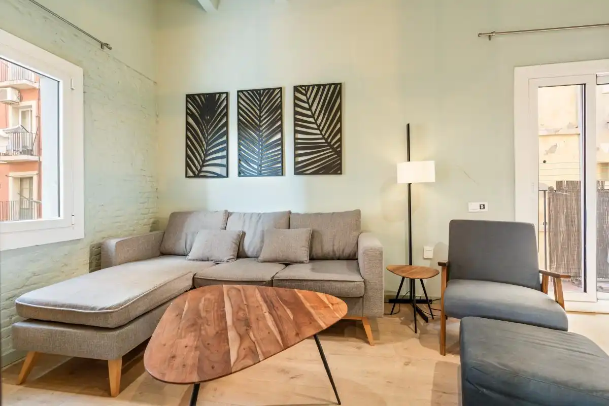 Sala de estar de Piso en venta en Barcelona con Aire acondicionado, Calefacción y Amueblado