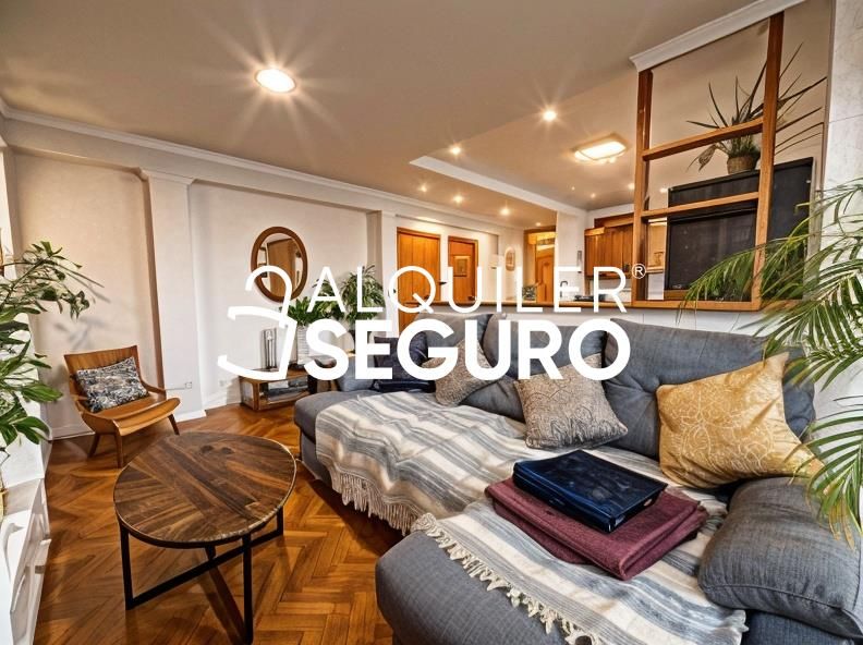 Sala d'estar de Pis de lloguer en  Madrid Capital amb Aire condicionat, Calefacció i Terrassa