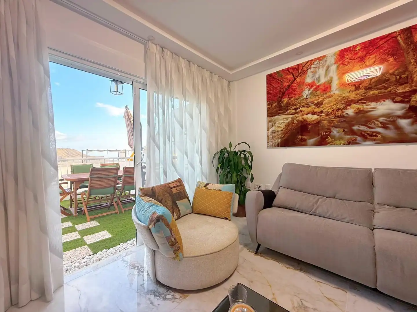 Wohnzimmer von Wohnung zum Verkauf in Arona mit Klimaanlage, Terrasse und Abstellraum