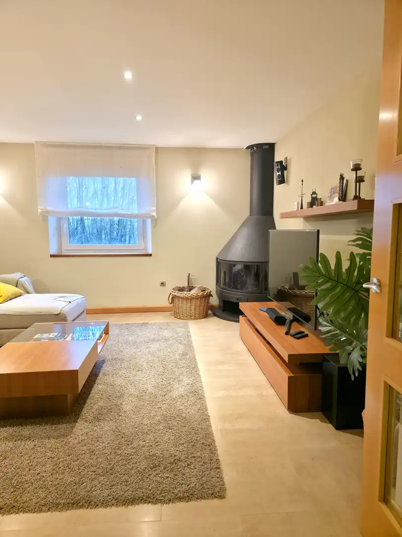 Sala d'estar de Casa o xalet en venda en Aguilar de Campoo amb Calefacció, Jardí privat i Moblat