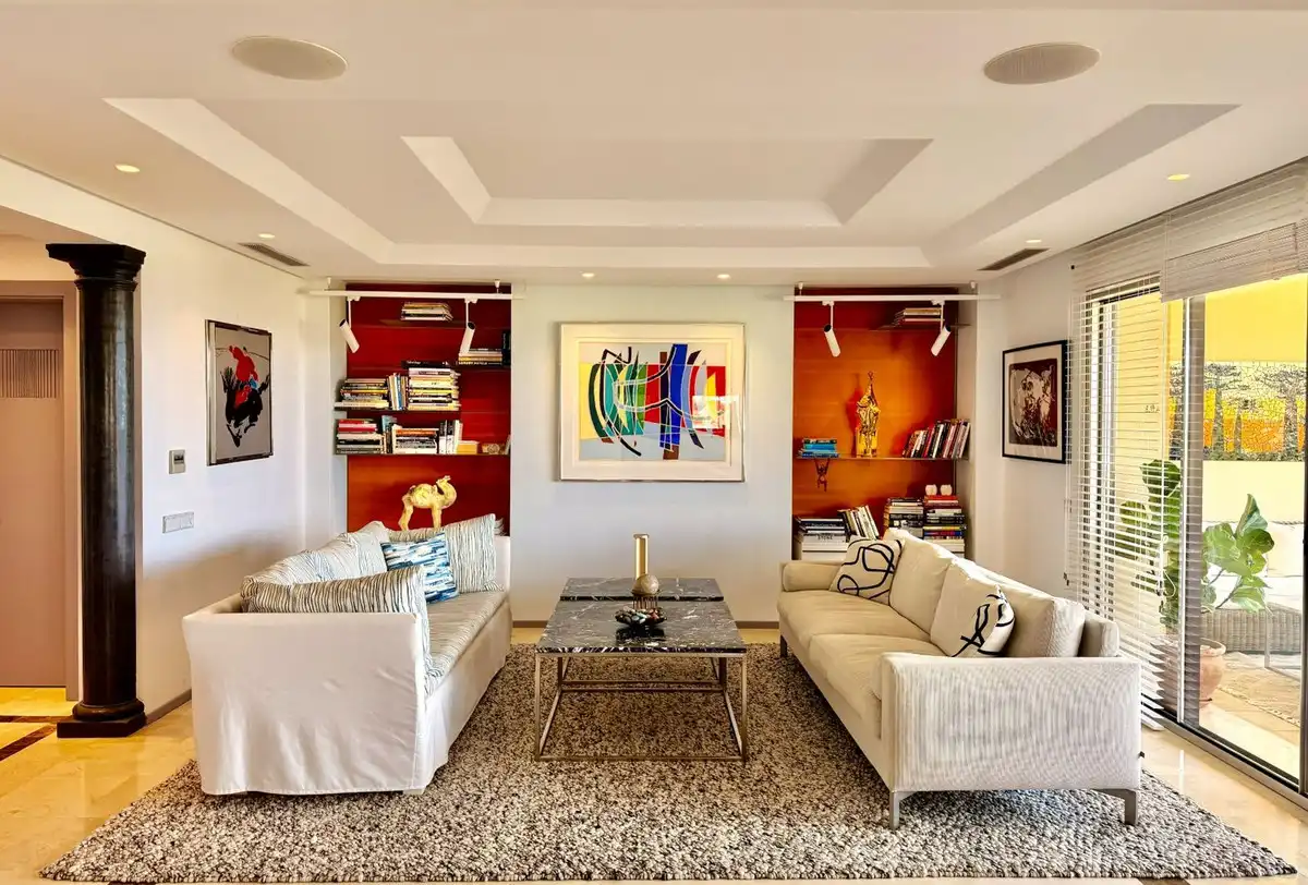 Living room of Attic for sale in Marbella  with Air Conditioner, Terrace and Storage room