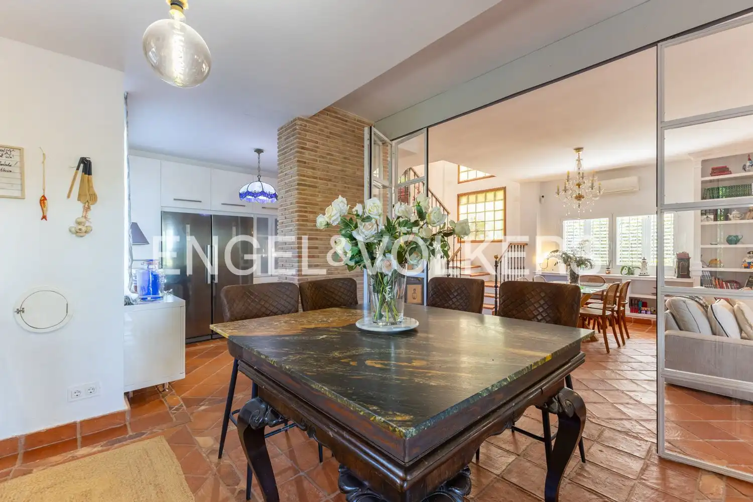Dining room of Houses for rent in Riba-roja de Túria  with Air Conditioner, Heating and Private garden