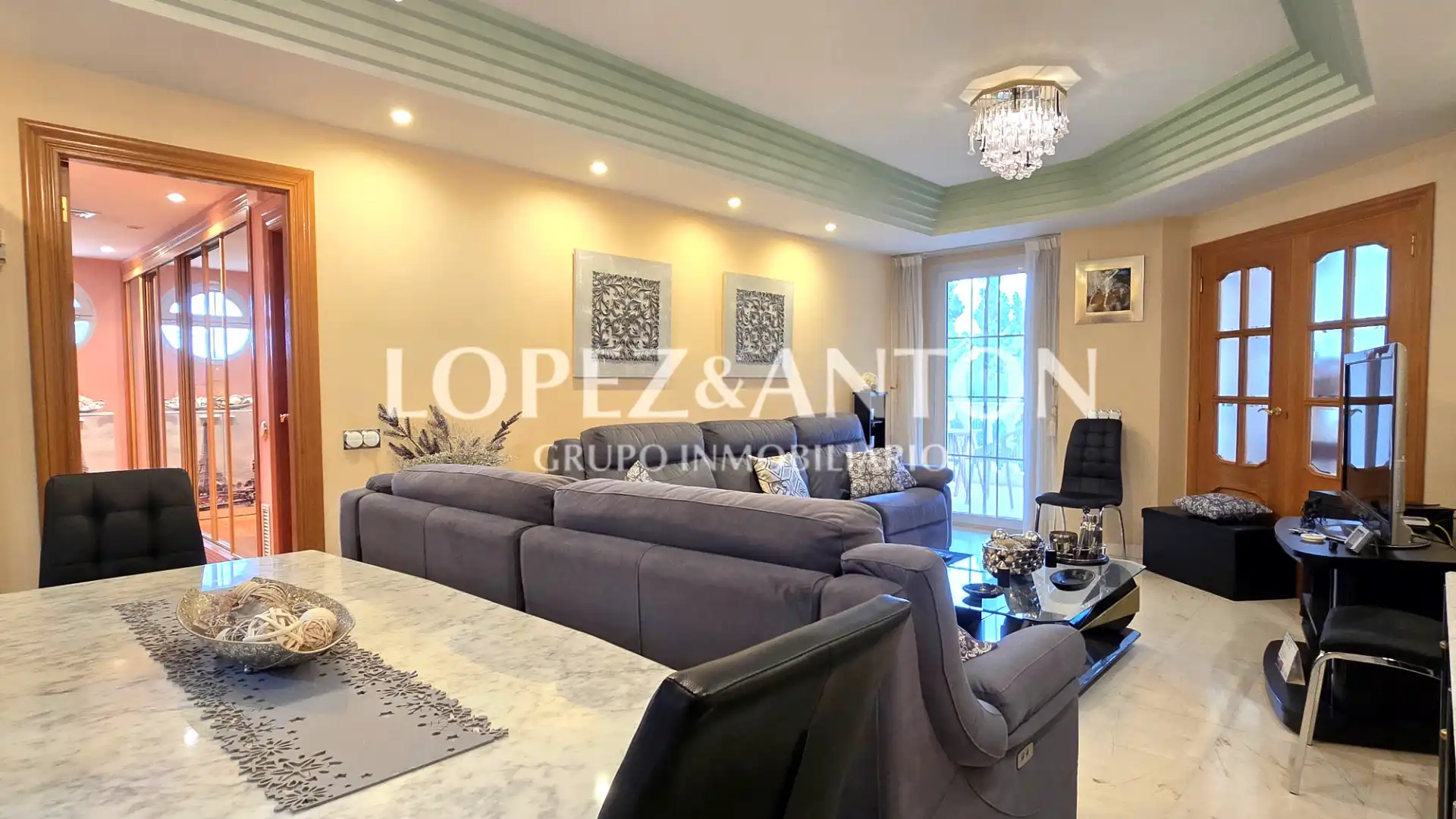 Sala de estar de Casa o chalet en venta en Benaguasil con Aire acondicionado, Jardín privado y Parquet