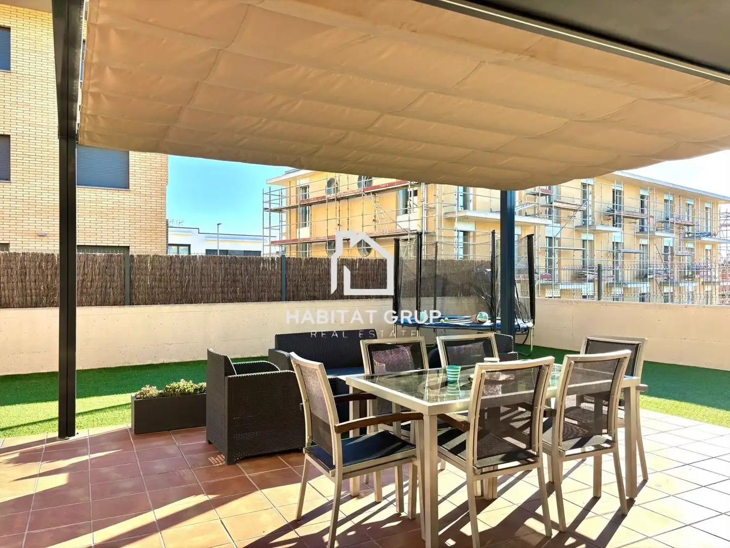 Terrace of Flat for sale in Riudellots de la Selva  with Air Conditioner, Heating and Private garden