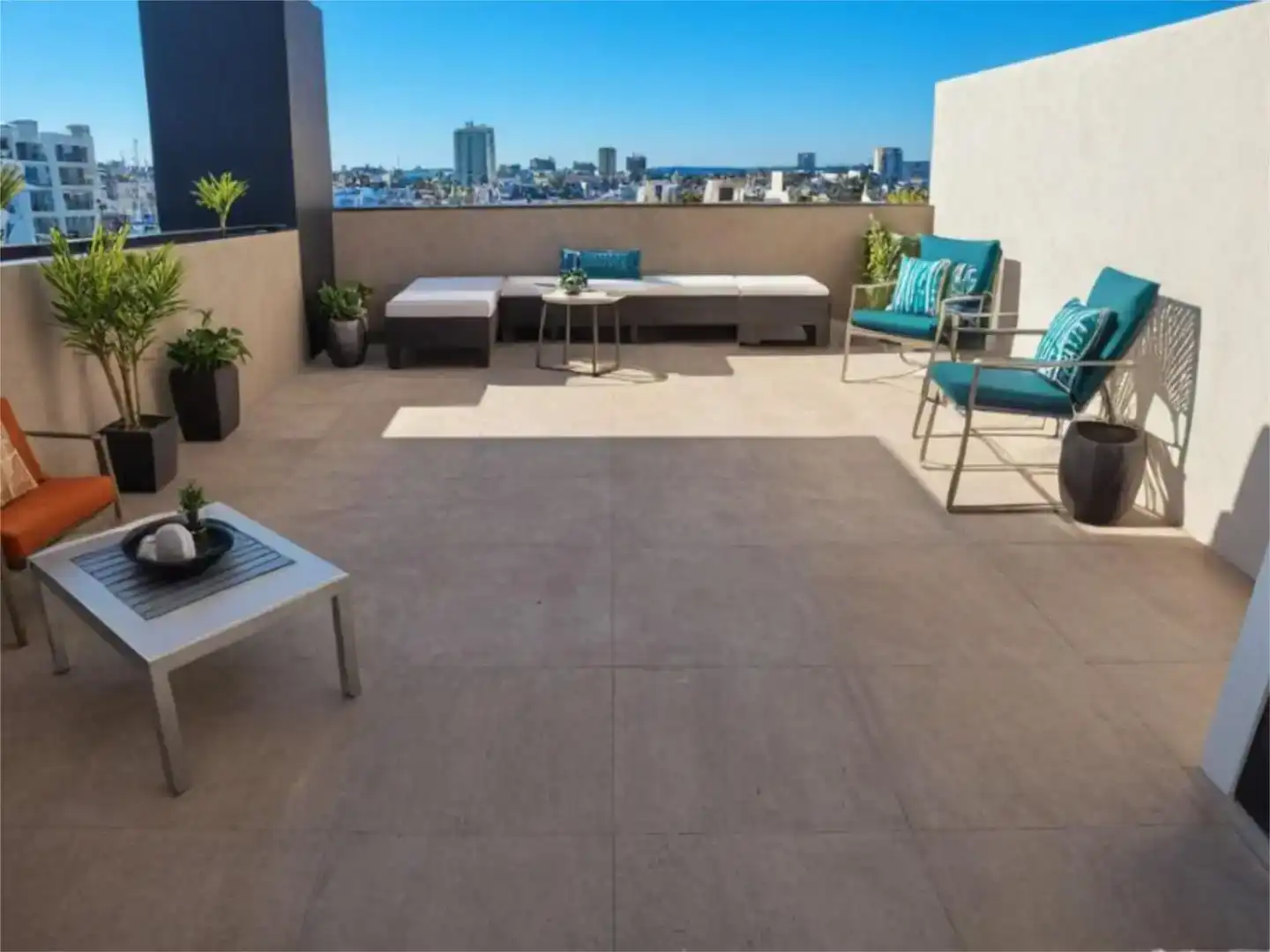 Terrasse von Dachboden zur Miete in Valencia mit Privatgarten, Parkett und Abstellraum