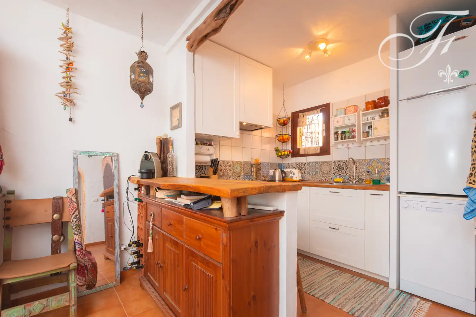 Cocina de Apartamento en venta en Santa Eulària des Riu con Aire acondicionado, Terraza y Piscina comunitaria