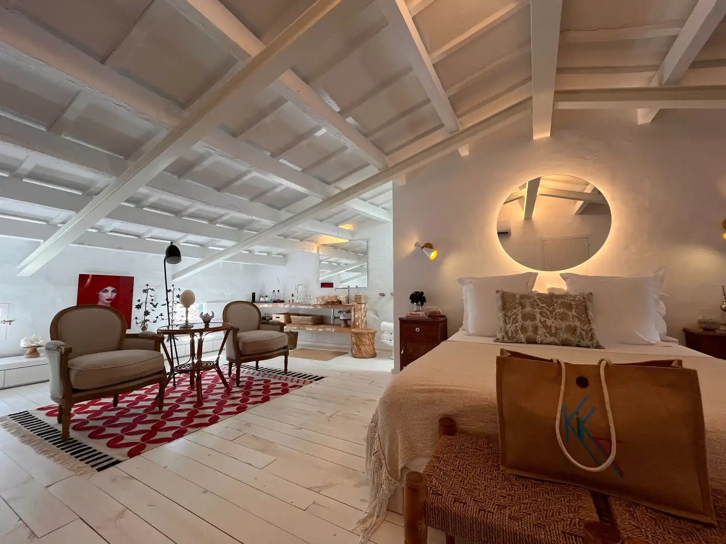 Schlafzimmer von Country house zum Verkauf in Es Migjorn Gran mit Klimaanlage, Heizung und Privatgarten