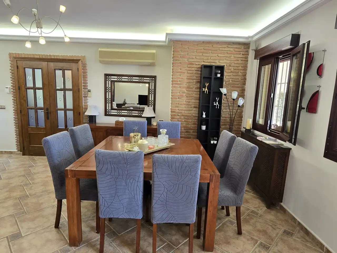 Dining room of Houses for sale in Viñuela  with Air Conditioner, Terrace and Swimming Pool