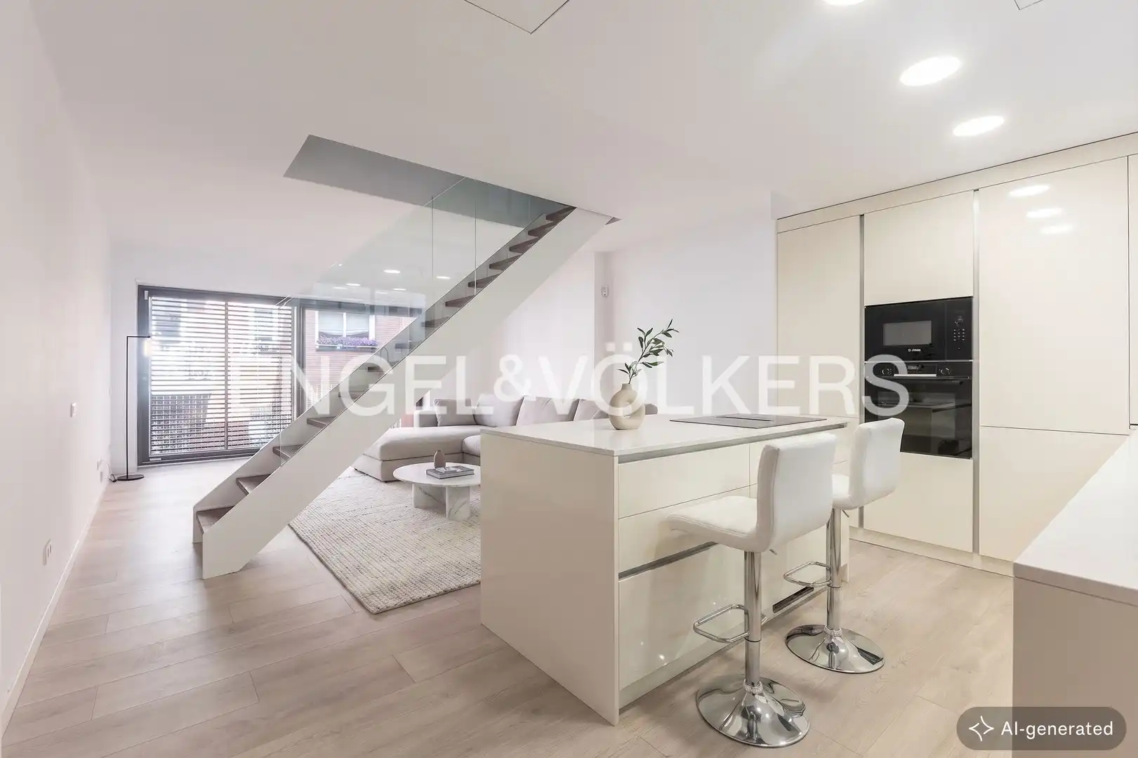Sala de estar de Dúplex en venta en Barcelona con Aire acondicionado, Calefacción y Jardín privado