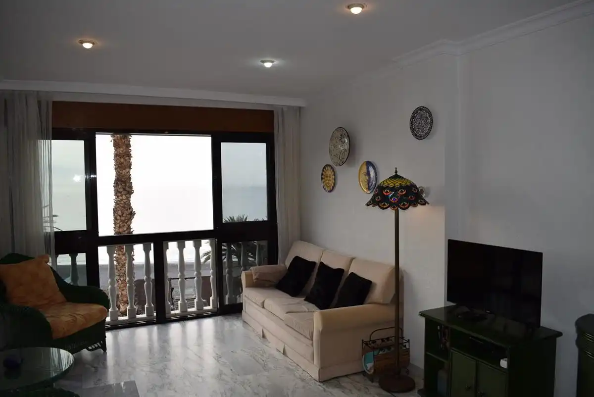Sala d'estar de Apartament de lloguer en Almuñécar amb Aire condicionat, Terrassa i Moblat