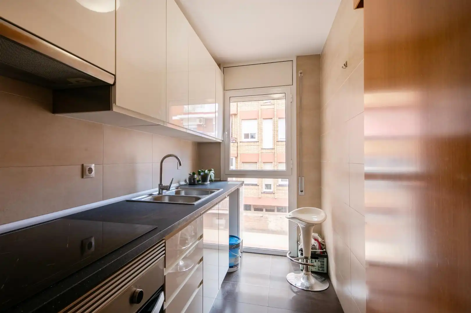 Cocina de Piso en venta en Badalona con Aire acondicionado, Parquet y Terraza