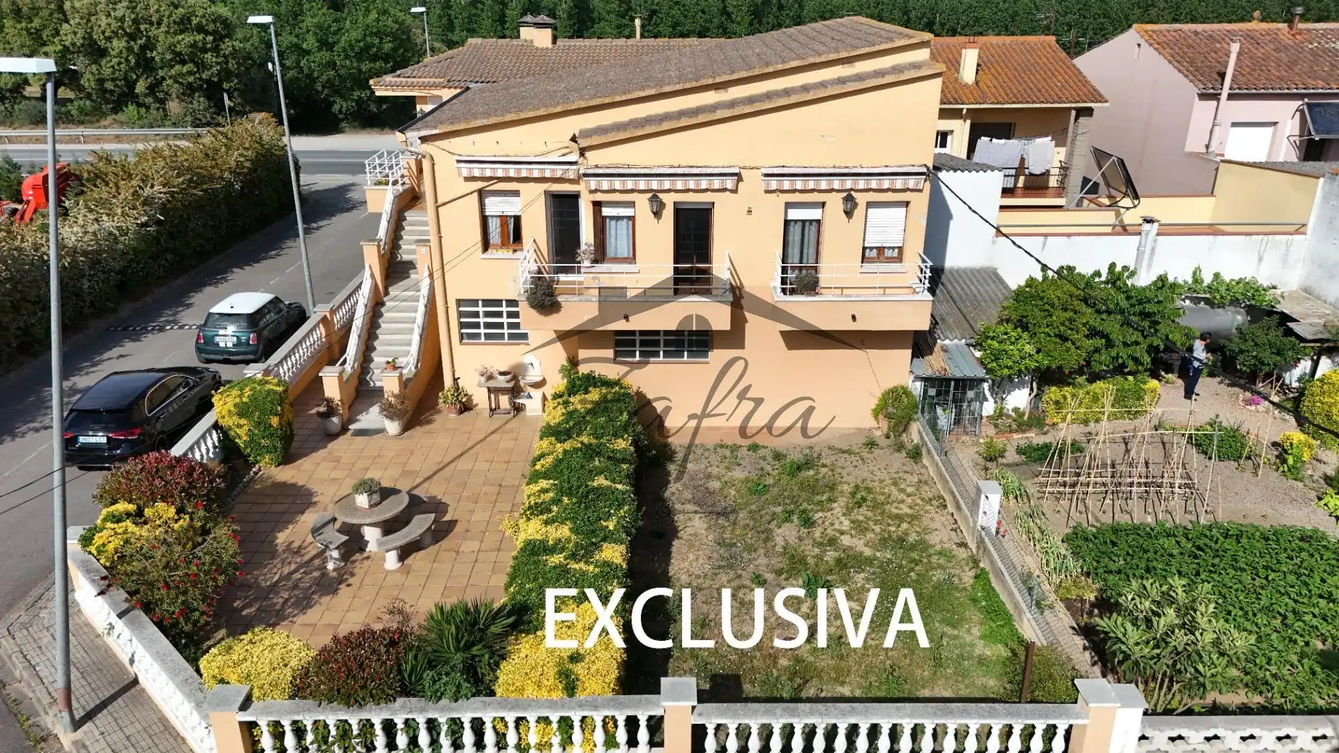 Vista exterior de Casa adosada en venta en Riudarenes con Calefacción, Jardín privado y Terraza