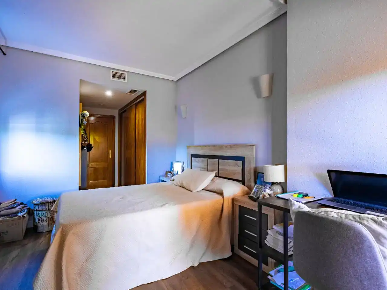 Bedroom of Flat for sale in Vera  with Air Conditioner, Private garden and Parquet flooring