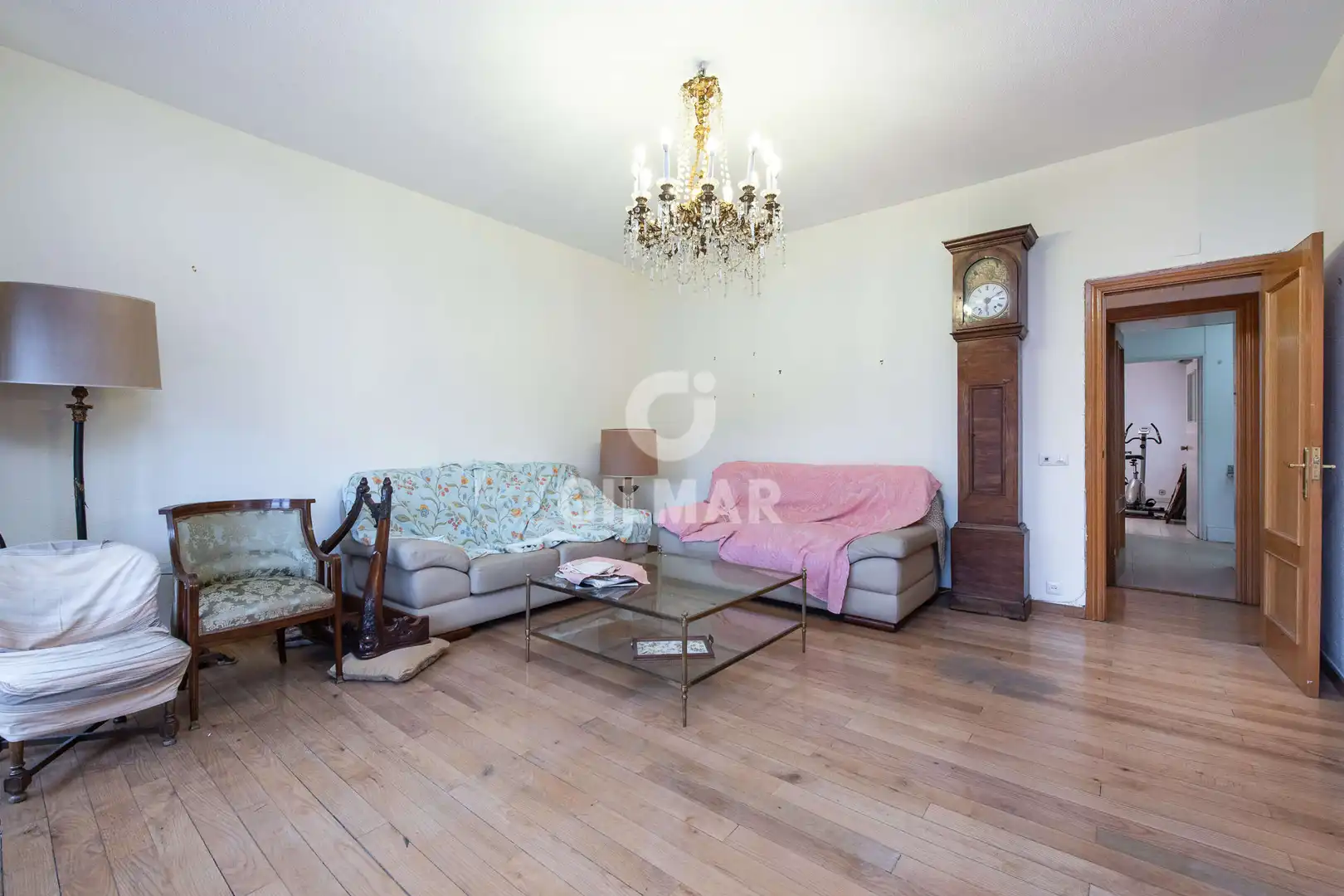 Wohnzimmer von Wohnung zum Verkauf in Madrid mit Heizung, Privatgarten und Abstellraum