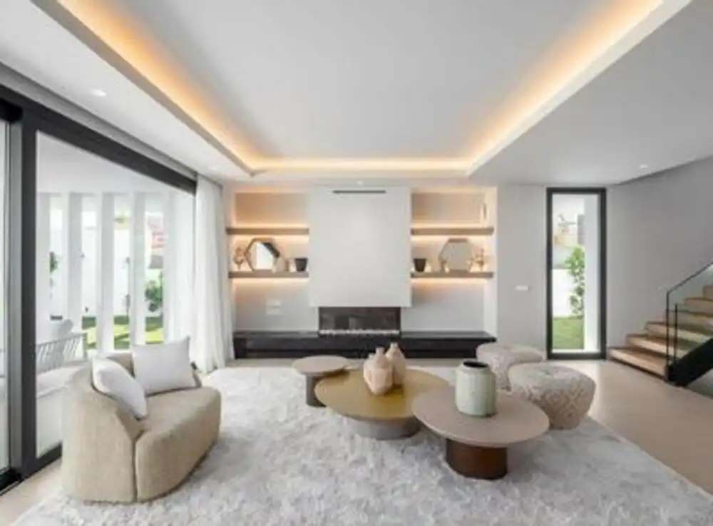 Living room of Houses for sale in Estepona  with Air Conditioner, Private garden and Terrace