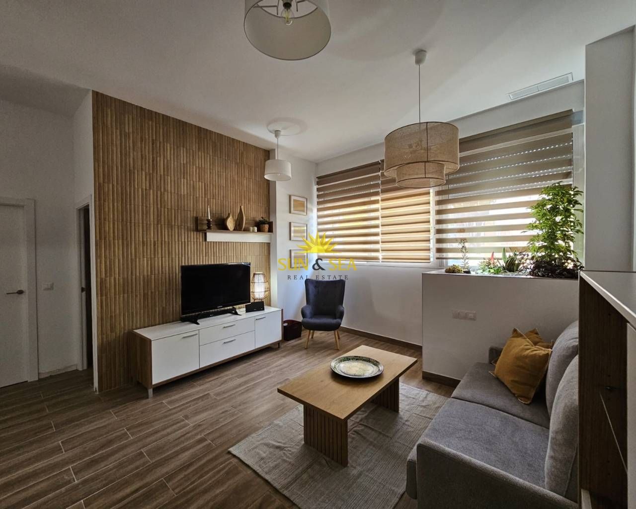 Sala d'estar de Planta baixa de lloguer en Santa Pola amb Aire condicionat, Calefacció i Terrassa