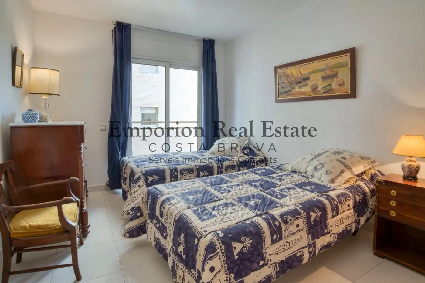Bedroom of Flat for rent in Palamós  with Air Conditioner, Terrace and Furnished