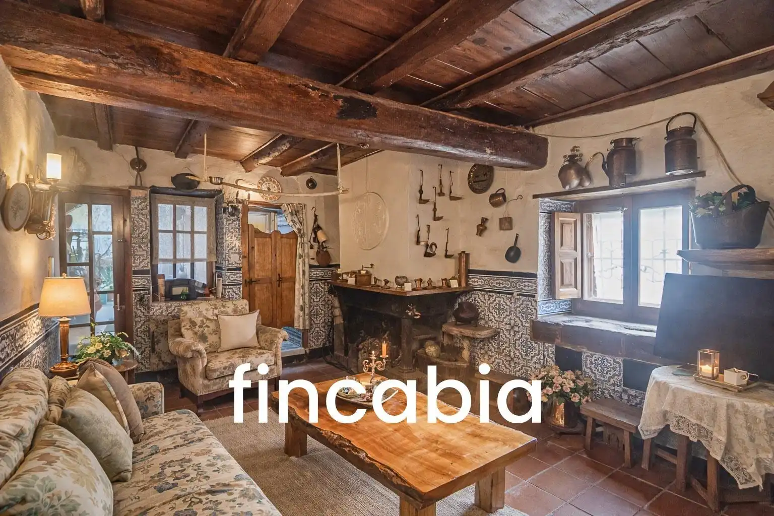 Sala d'estar de Casa o xalet en venda en Riudarenes amb Calefacció, Jardí privat i Terrassa