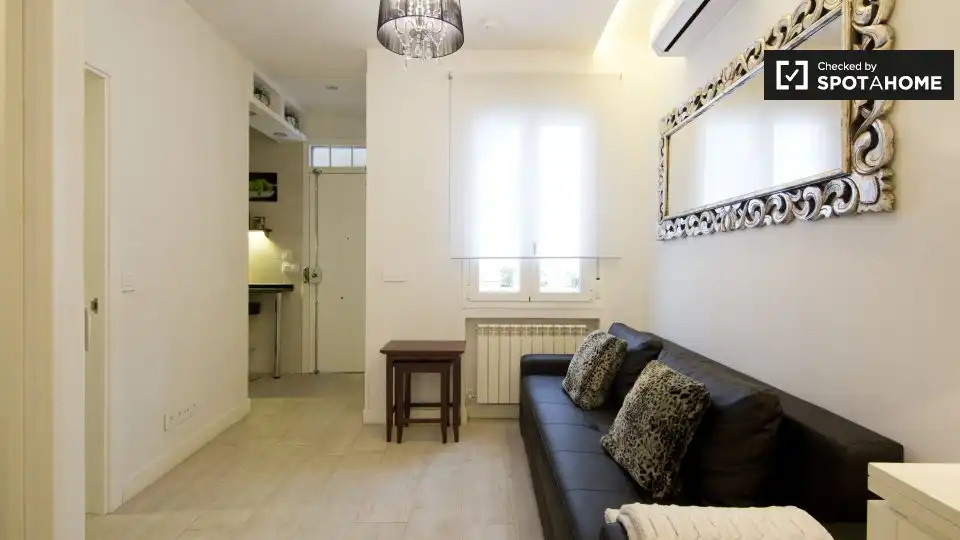 Living room of Study for share in Madrid  with Air Conditioner, Heating and Terrace