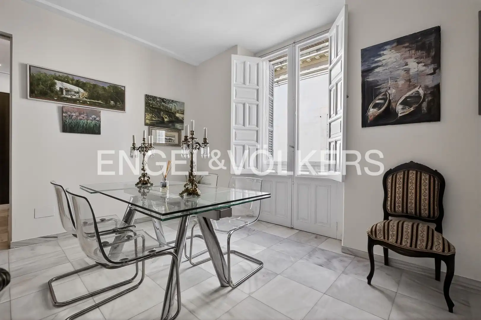 Esszimmer von Wohnungen zur Miete in Sevilla mit Klimaanlage, Heizung und Balkon