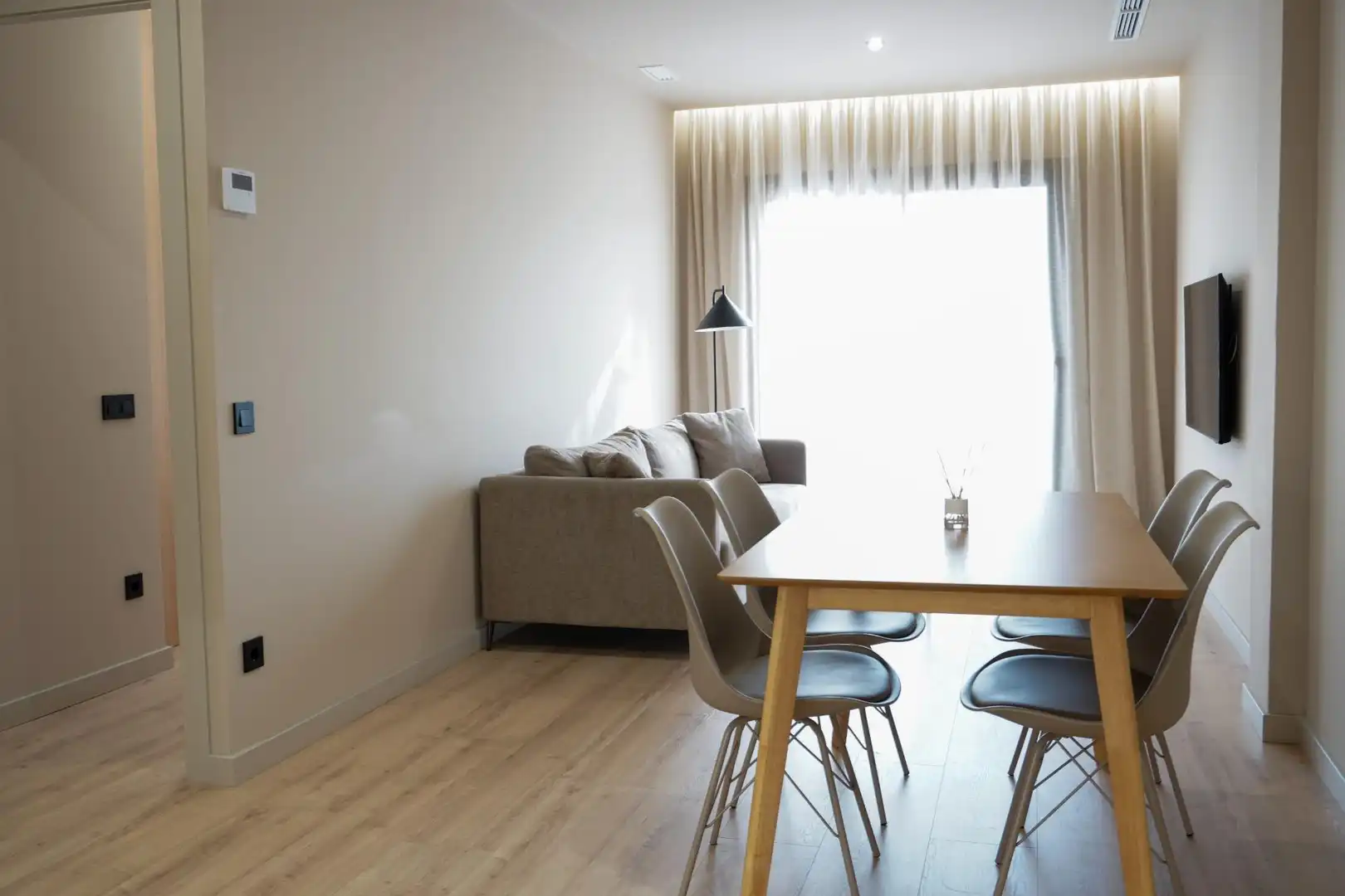 Wohnzimmer von Wohnung zur Miete in Sant Adrià de Besòs mit Klimaanlage, Heizung und Terrasse