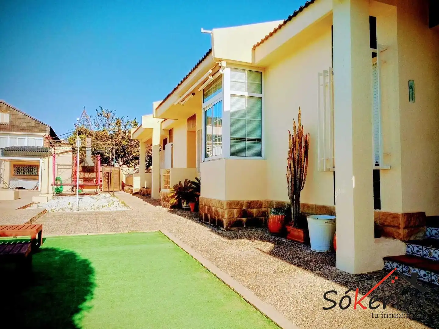 Exterior view of Houses for sale in Villajoyosa / La Vila Joiosa  with Air Conditioner, Heating and Private garden