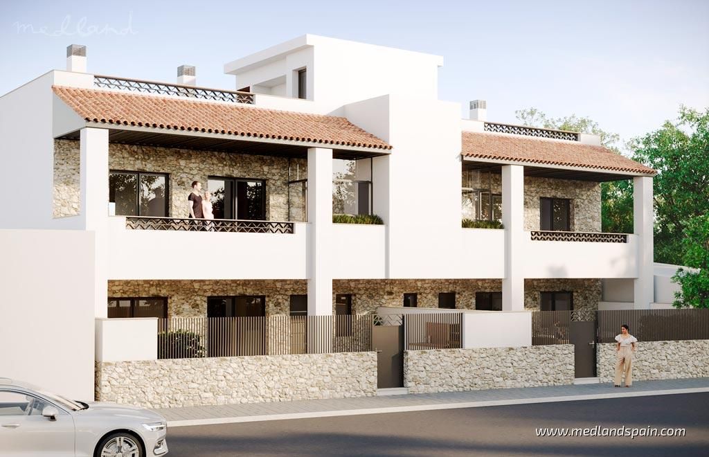 Exterior view of Apartment for sale in Hondón de las Nieves / El Fondó de les Neus  with Private garden and Terrace