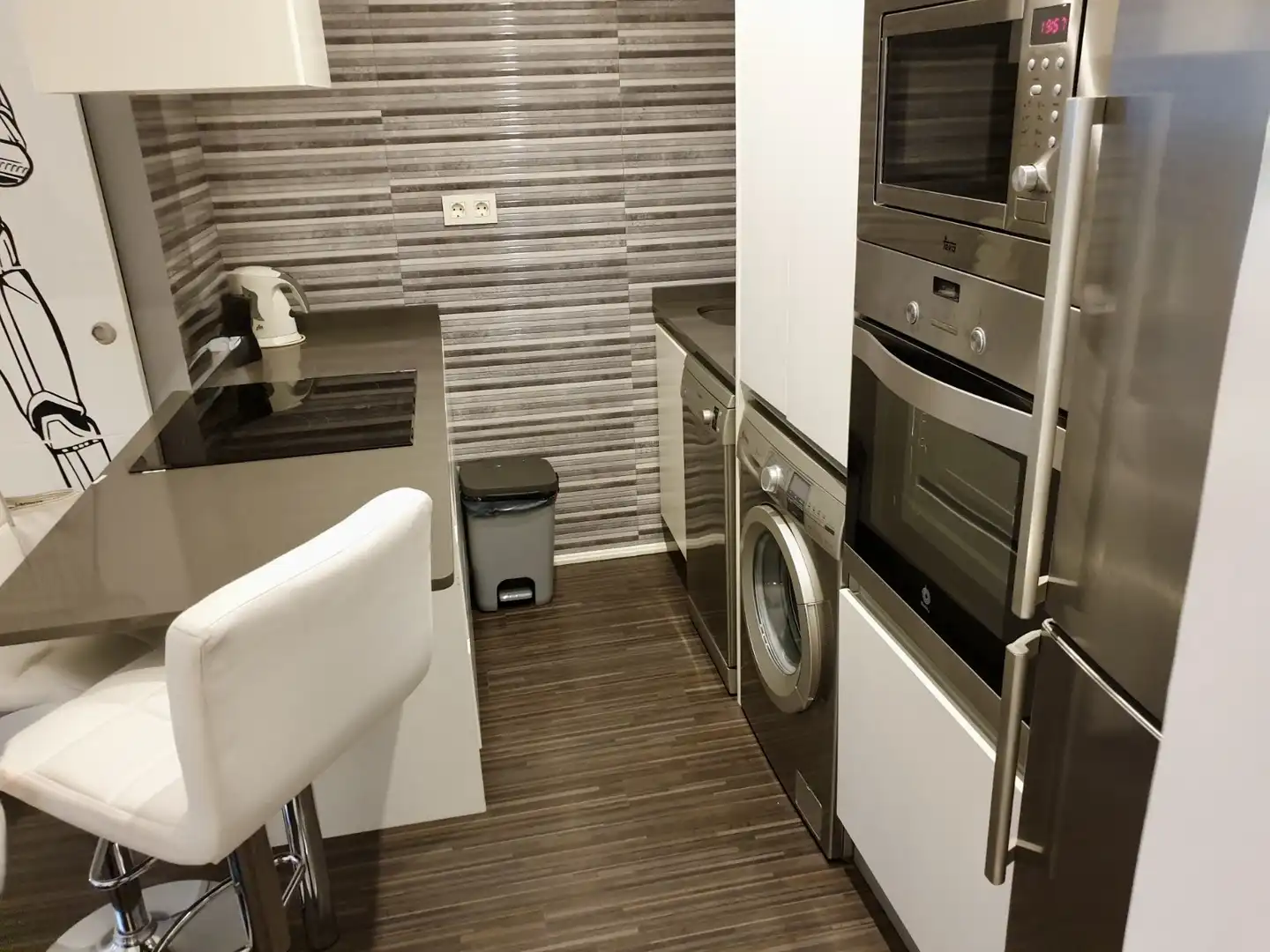 Cuina de Apartament en venda en Finestrat amb Jardí privat i Piscina