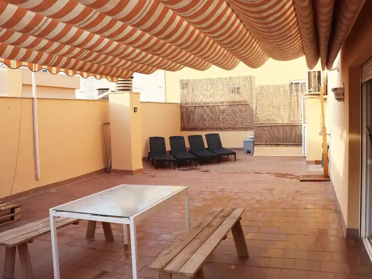 Terrasse von Dachboden zur Miete in Málaga Capital mit Klimaanlage und Balkon