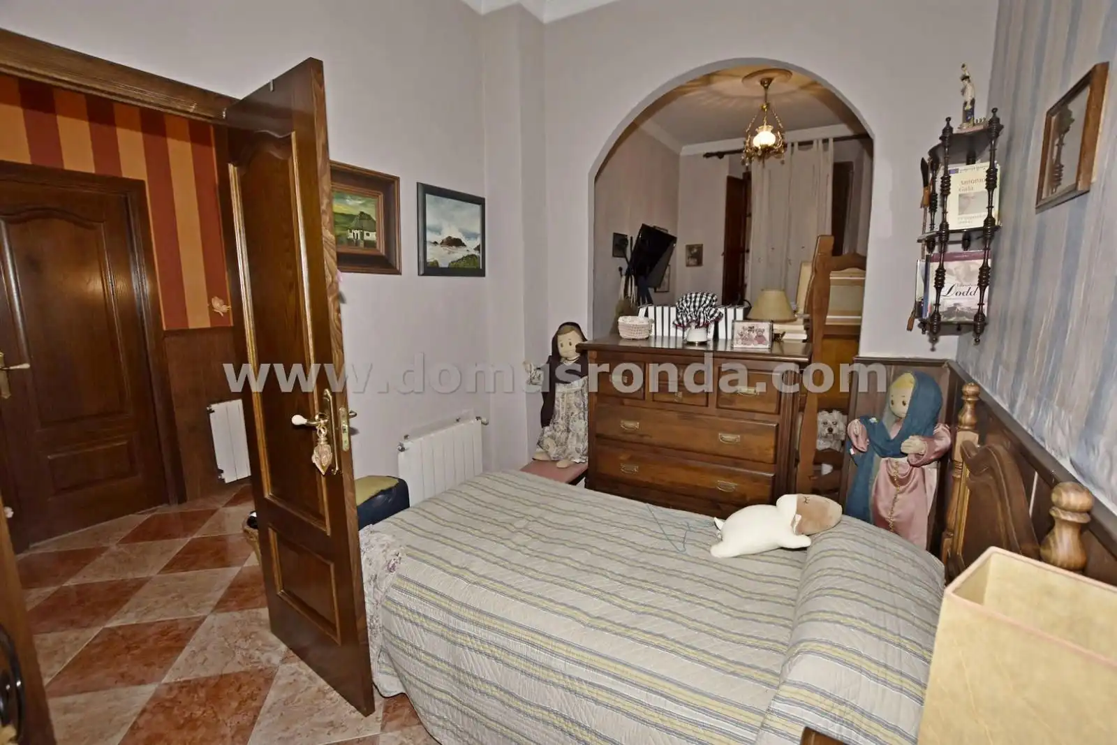 Schlafzimmer von Wohnung zum Verkauf in Ronda mit Heizung, Terrasse und Möbliert