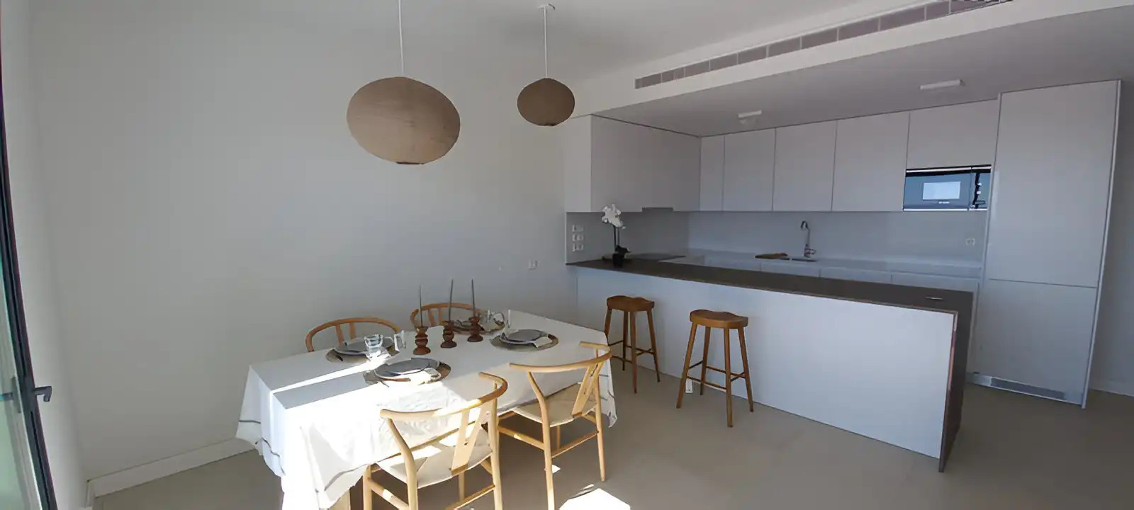 Kitchen of Apartments for sale in Mijas  with Air Conditioner, Terrace and Swimming Pool