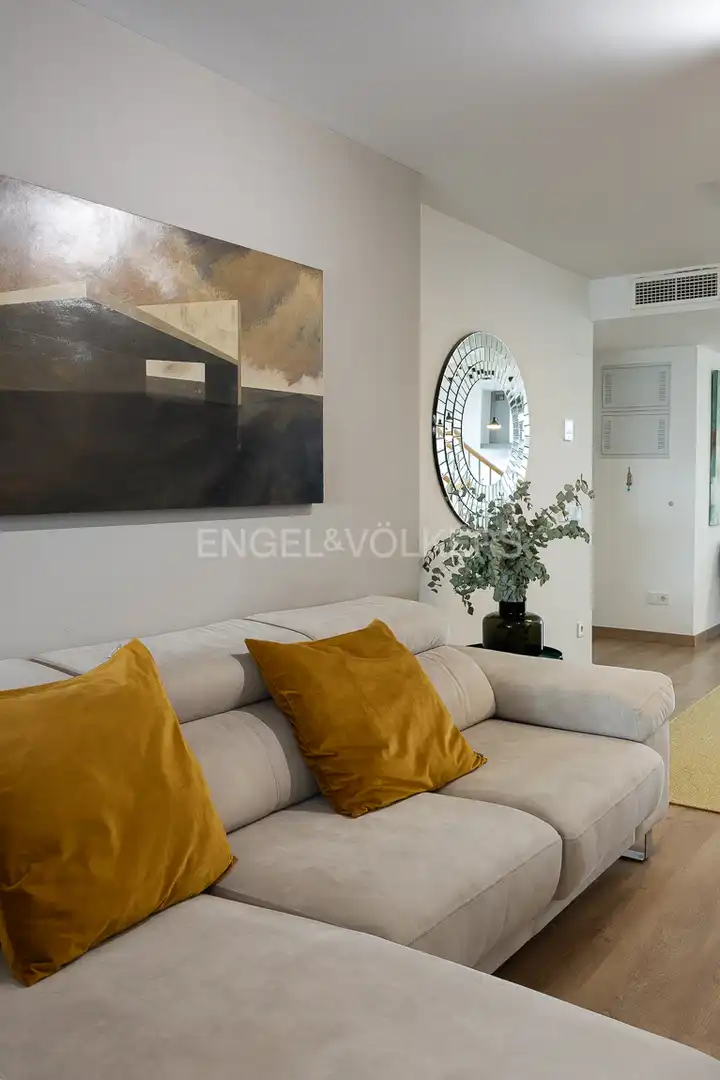 Sala d'estar de Pis de lloguer en Alboraya amb Aire condicionat, Calefacció i Parquet