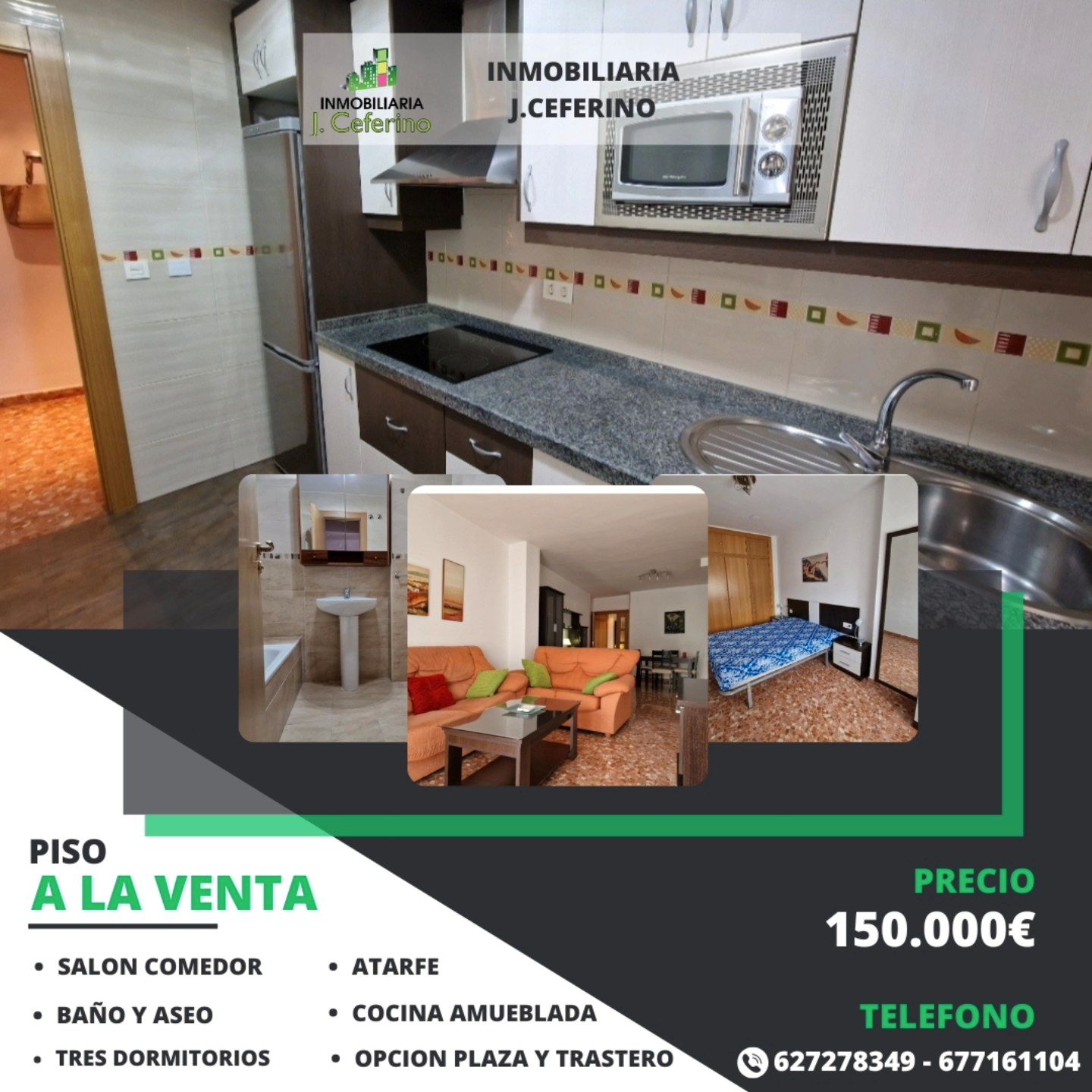 Exterior view of Flat for sale in Atarfe  with Air Conditioner and Furnished