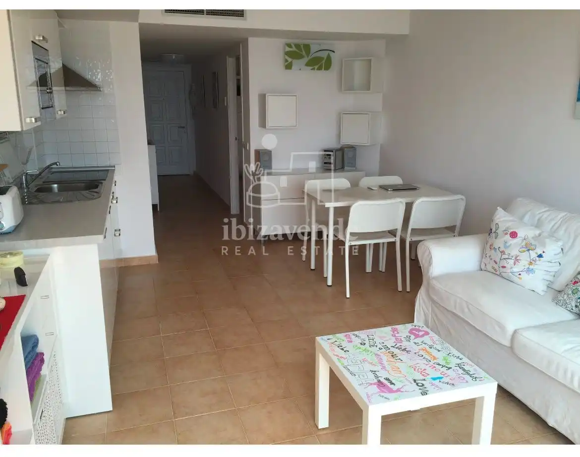 Living room of Flat for sale in Santa Eulària des Riu  with Air Conditioner, Heating and Terrace
