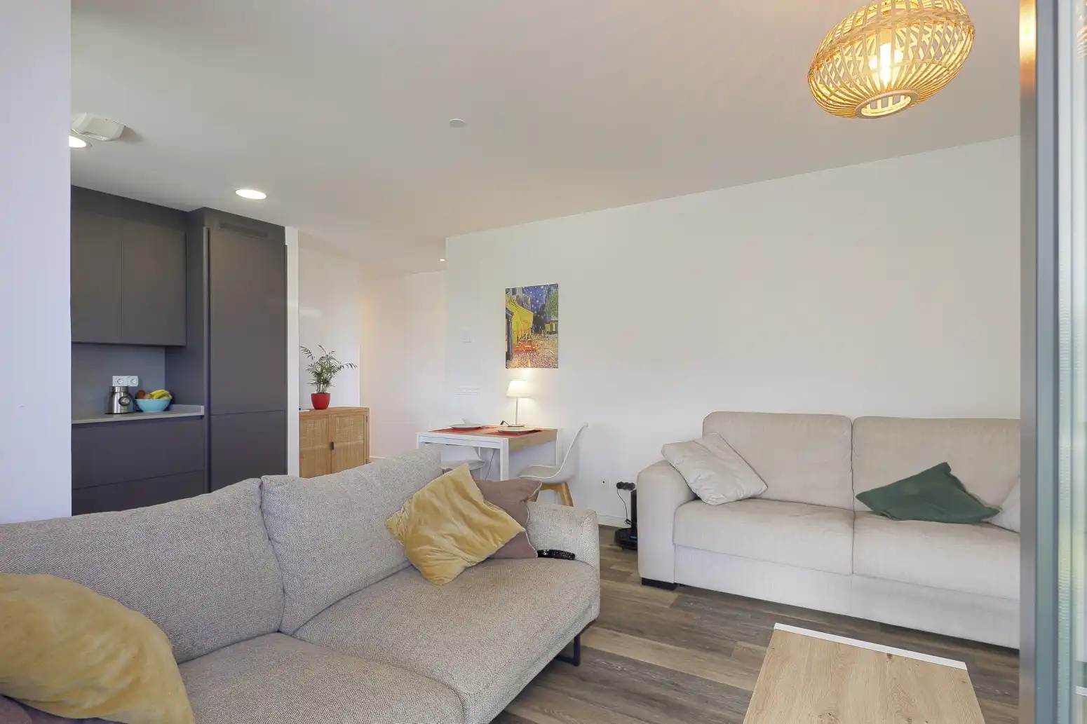 Living room of Flat for sale in Gijón   with Heating, Parquet flooring and Terrace