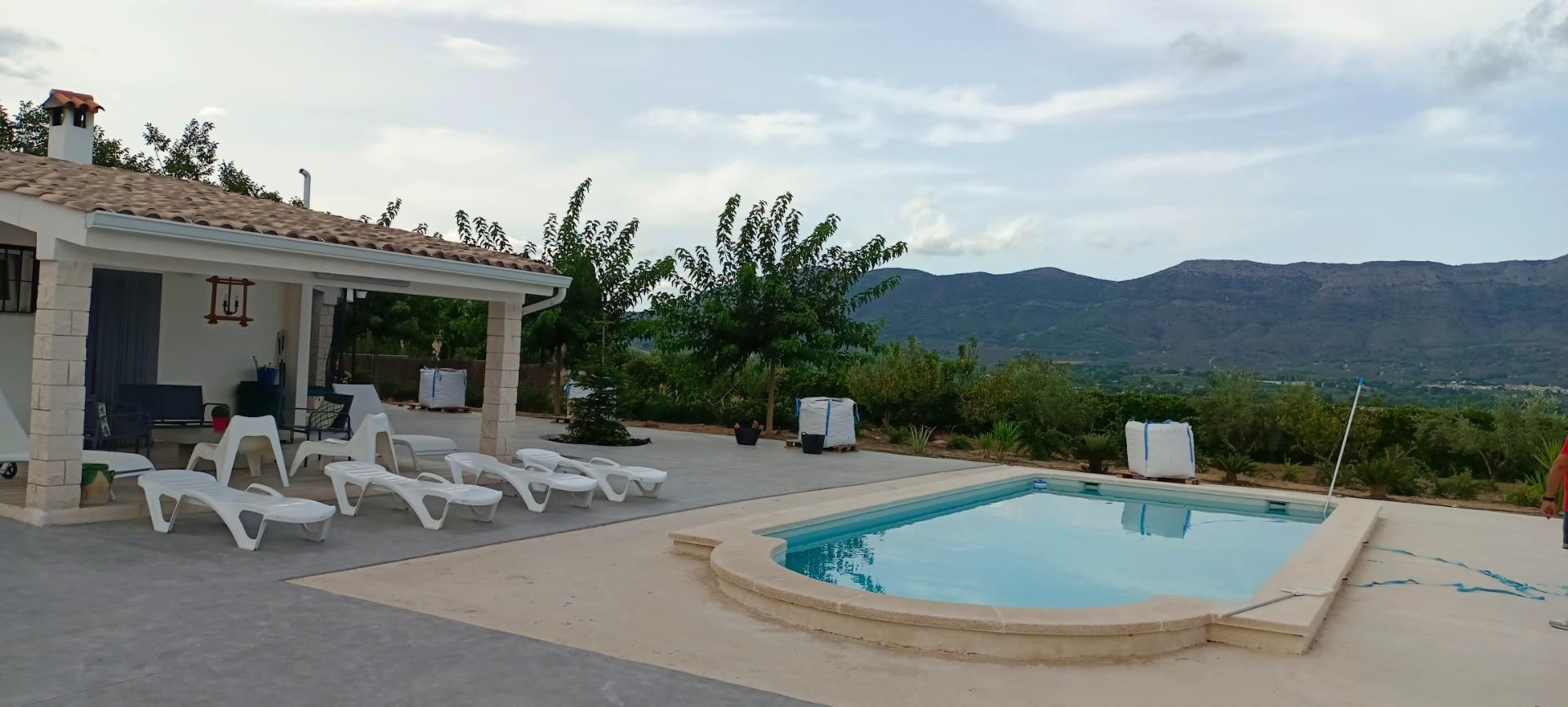 Swimming pool of House or chalet for sale in Benimarfull  with Air Conditioner, Heating and Private garden