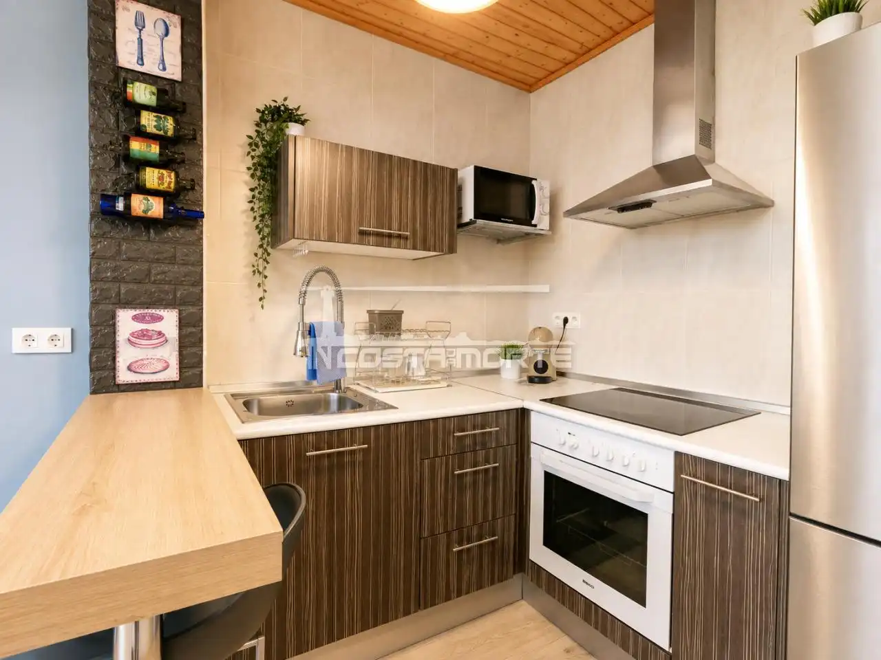 Cocina de Ático de alquiler en Fisterra con Amueblado