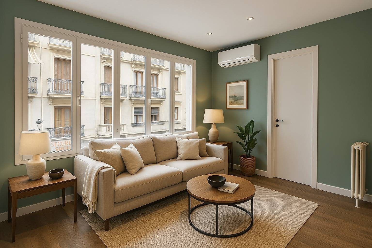 Living room of Flat for sale in  Madrid Capital  with Air Conditioner and Heating