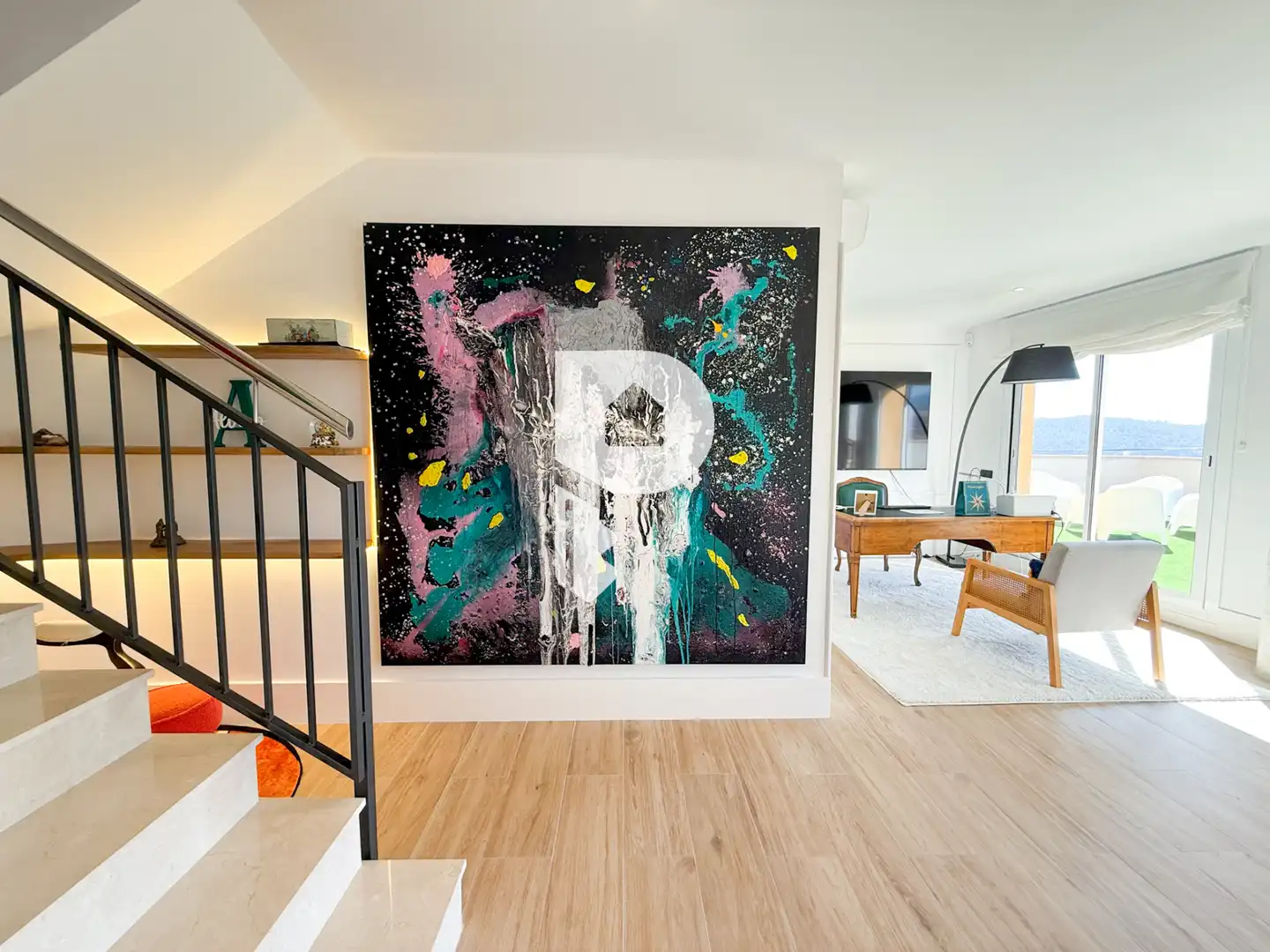 Sala de estar de Casa o chalet de alquiler en Vallirana con Aire acondicionado, Calefacción y Jardín privado