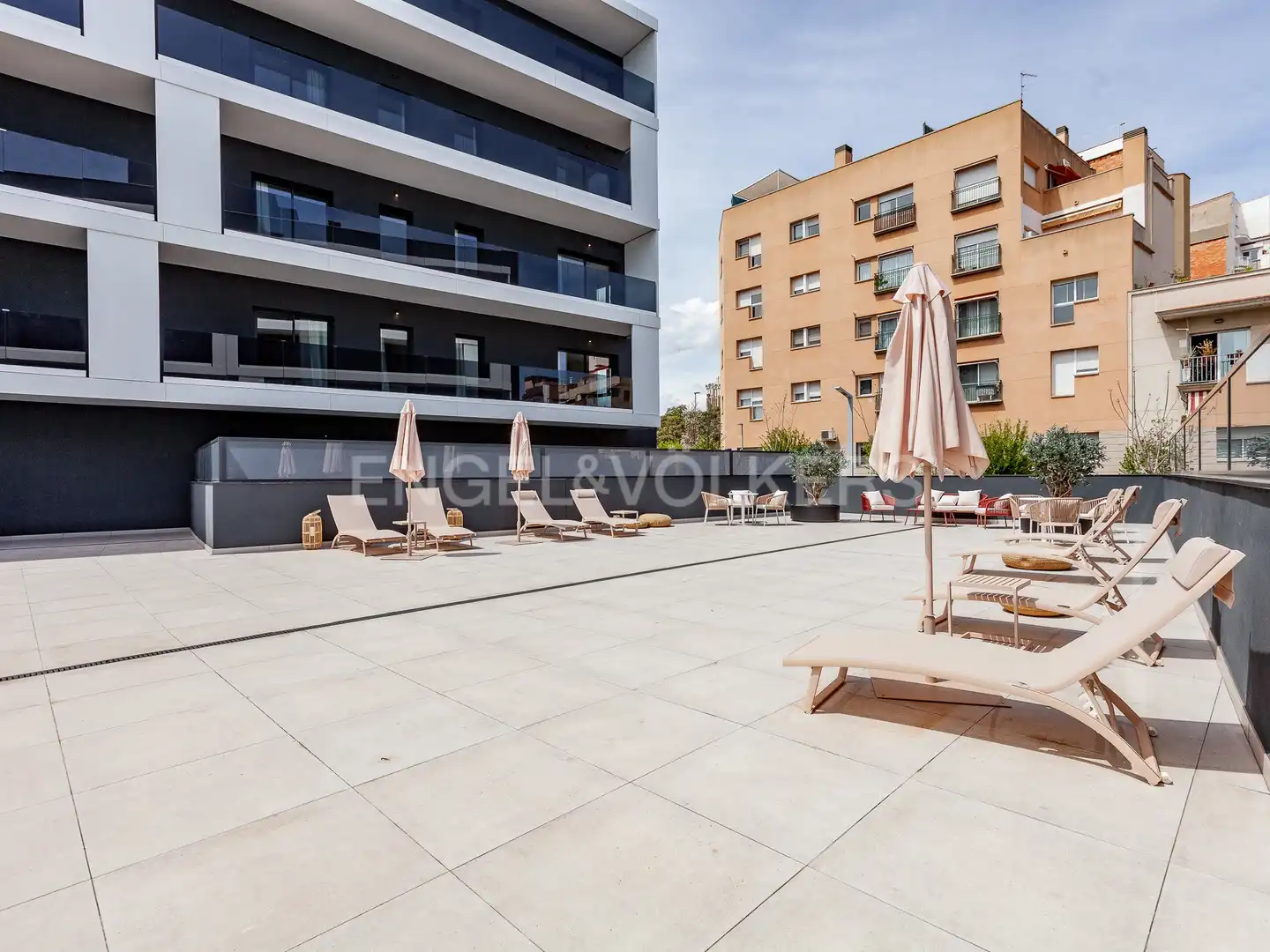 Terraza de Piso de alquiler en Esplugues de Llobregat con Aire acondicionado, Calefacción y Jardín privado