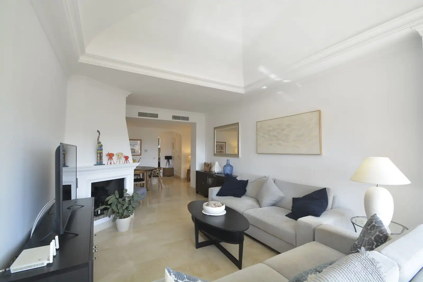 Sala de estar de Apartamento en venta en Marbella con Aire acondicionado, Jardín privado y Trastero