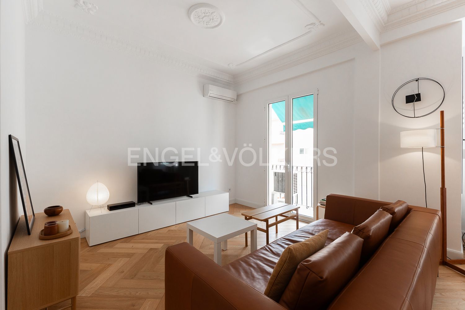 Living room of Apartment to rent in  Valencia Capital  with Air Conditioner, Heating and Parquet flooring