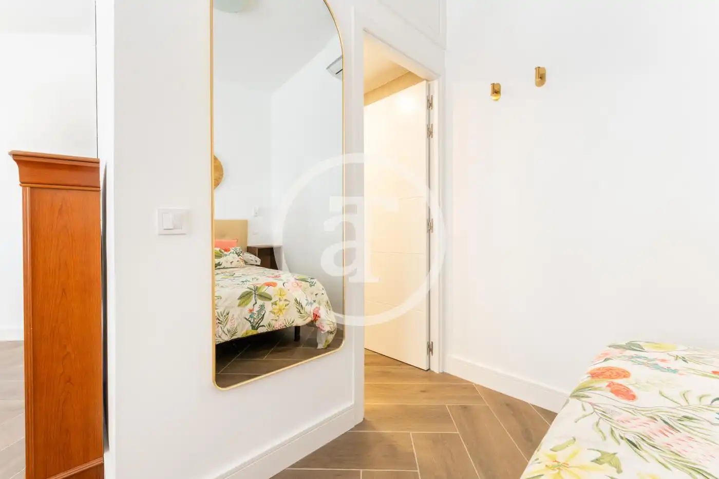 Schlafzimmer von Wohnung zur Miete in Madrid mit Klimaanlage, Heizung und Möbliert