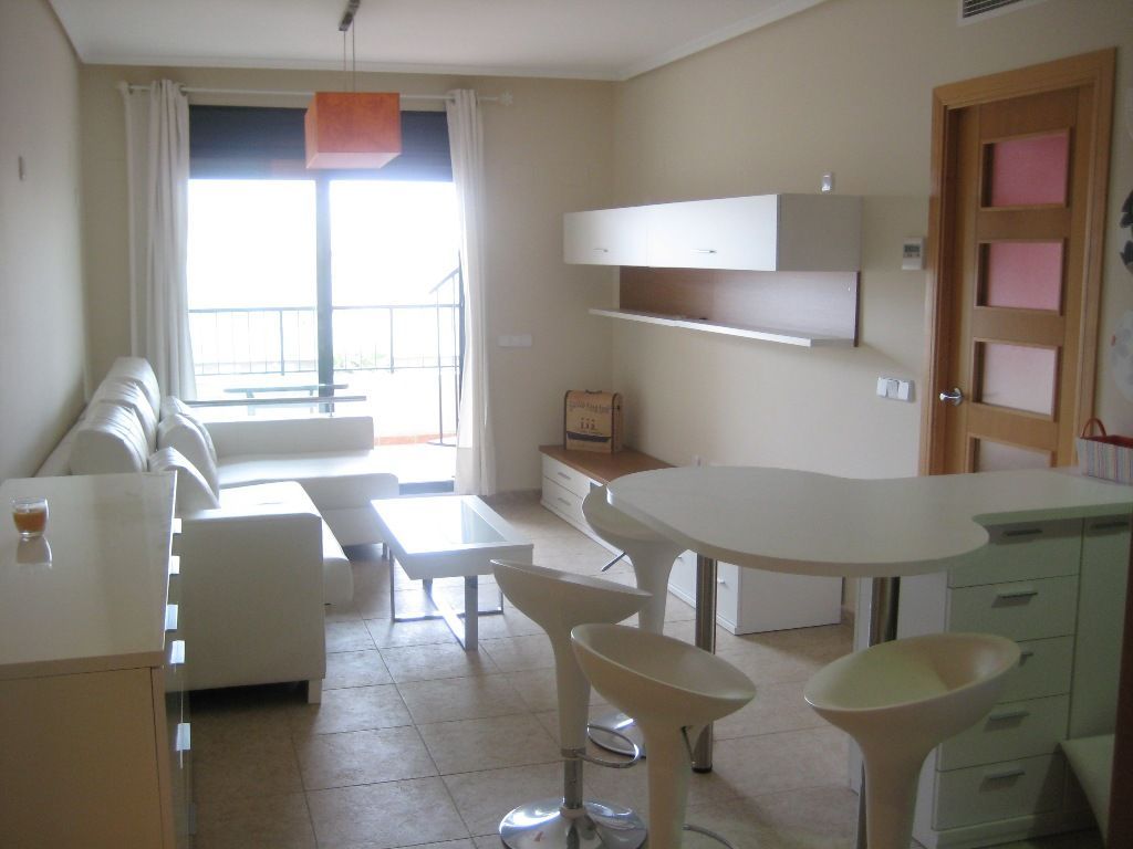 Sala d'estar de Àtic de lloguer en Puçol amb Aire condicionat, Terrassa i Traster