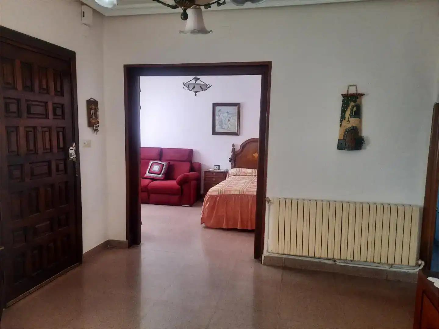 Sala d'estar de Casa adosada en venda en Corella amb Jardí privat, Traster i Forn